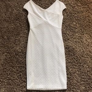 White valve length dress